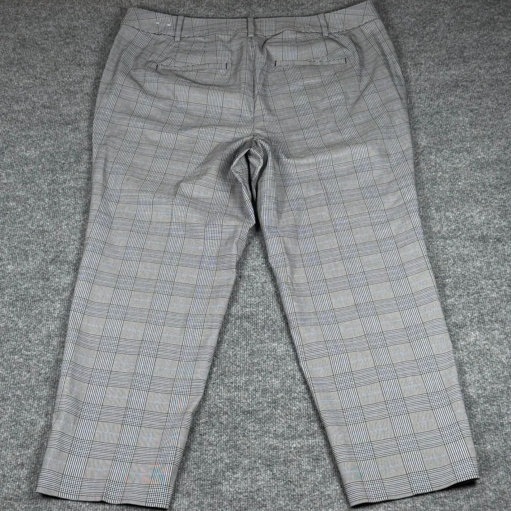 Lane Bryant Womens Plaid Pants Size 22 Straight Leg Ankle Workwear Office Preppy - Picture 3 of 8